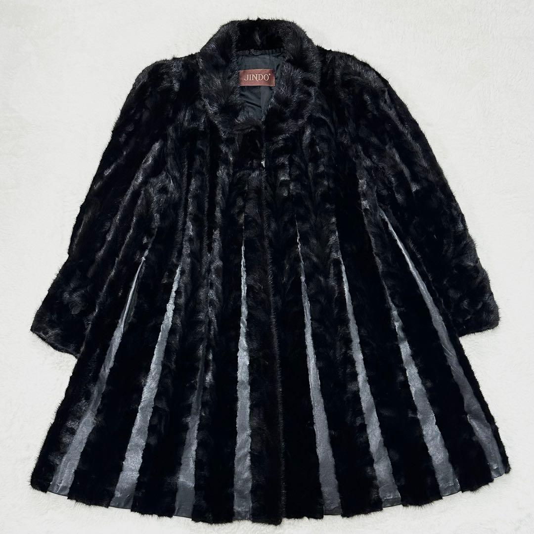 SAGAMINK サガミンク 銀サガ jindo ショールカラー ミンク コート