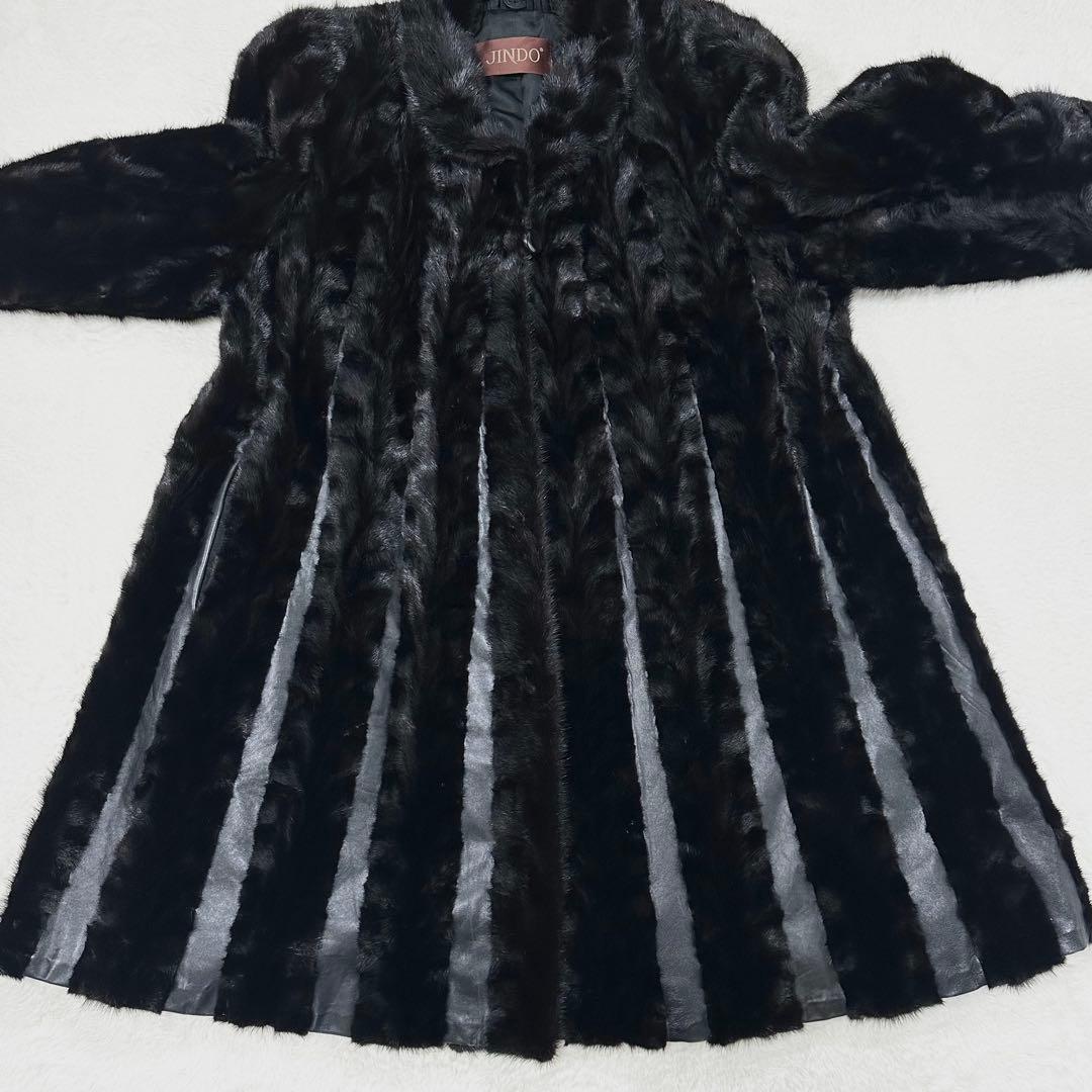 SAGAMINK サガミンク 銀サガ jindo ショールカラー ミンク コート