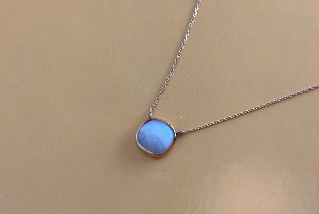 TAKE-UP テイクアップ　ブルーレースアゲートクッションネックレス