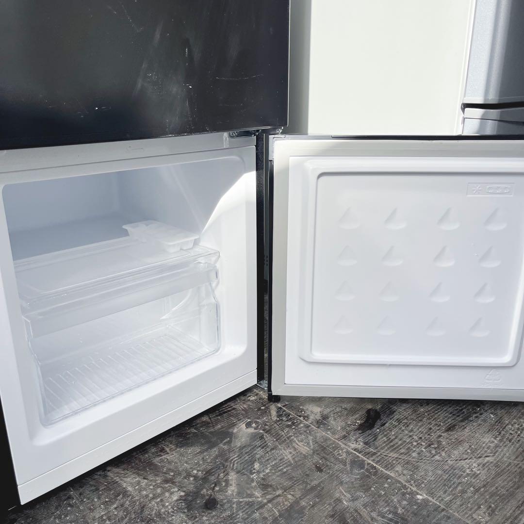 307取付無料！完動品！2025年製山善ブラック冷蔵庫・おしゃれホワイト洗濯機