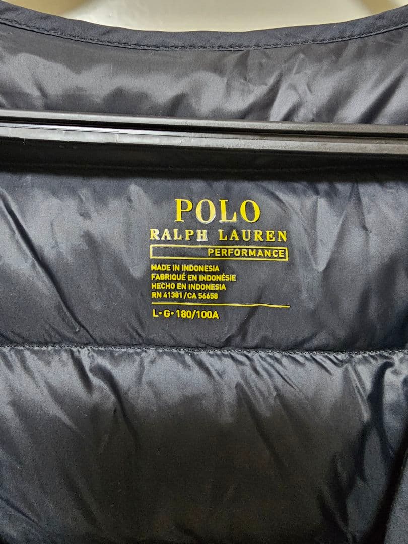 POLO RALPH LAUREN PERFORMANCE ダウンベスト L 黒