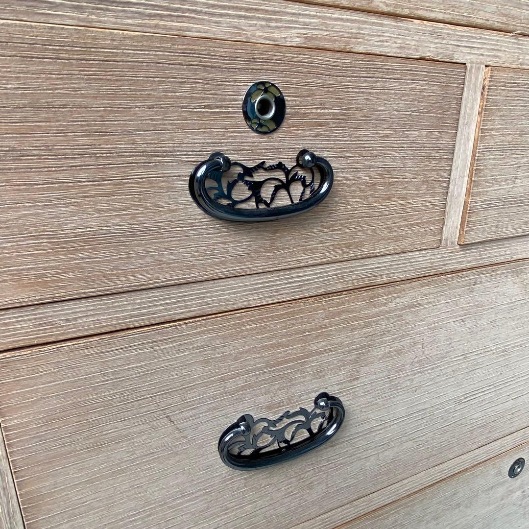 自宅保管 総桐箪笥 飾り金具 和箪笥 着物箪笥 3分割 昭和レトロ アンティーク