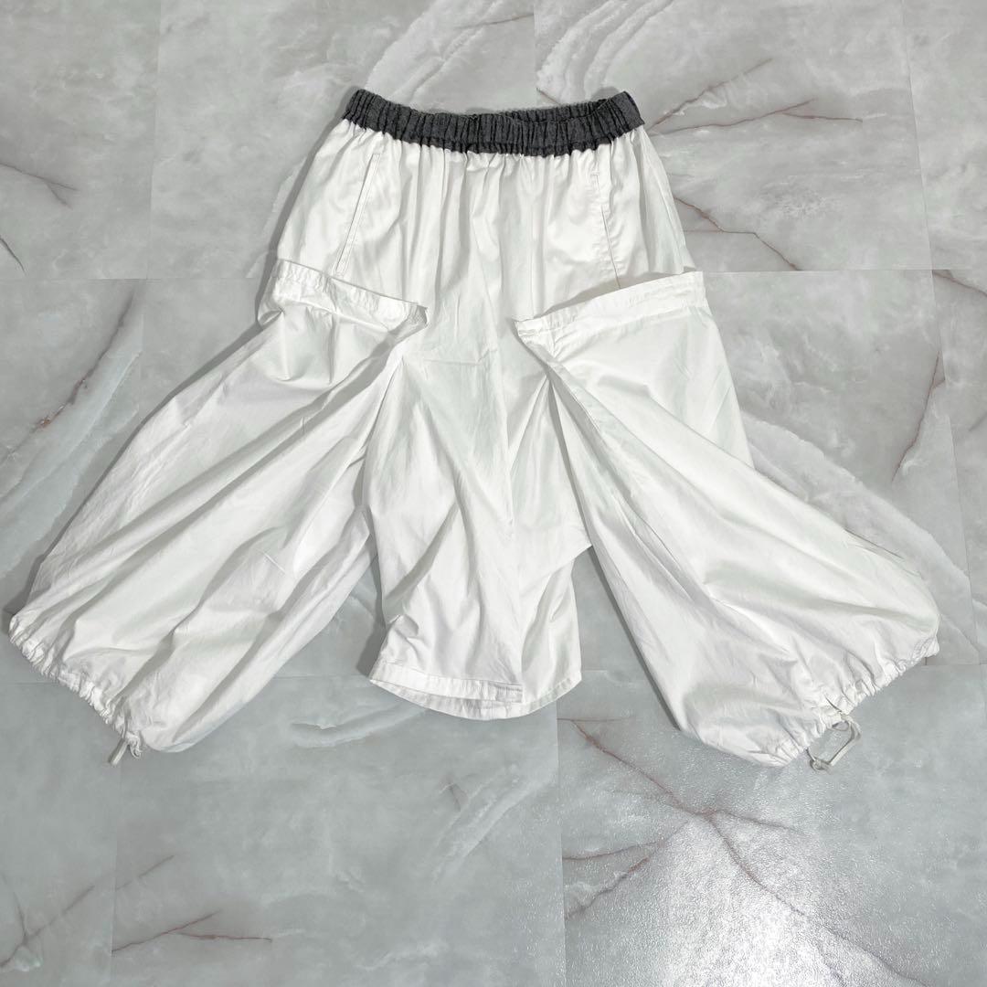 A13140 コムデギャルソン　08ss 変形サルエルパンツ　ホワイト S