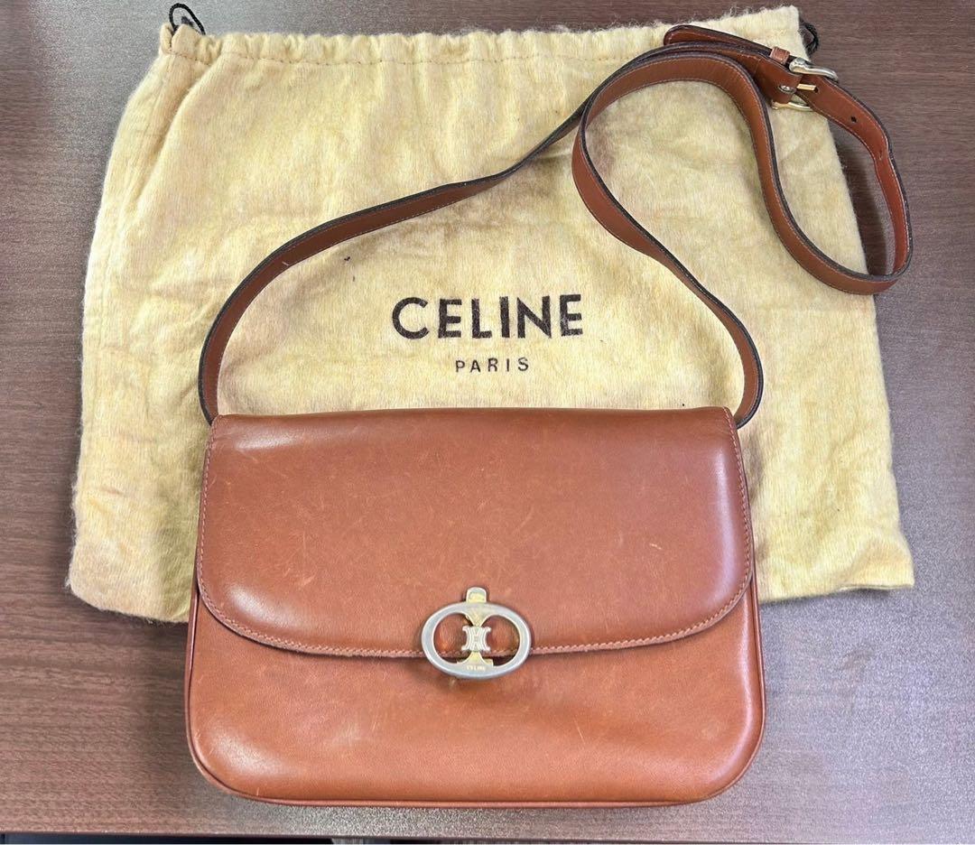 CELINE ブラウン ショルダーバッグ　ビンテージ品