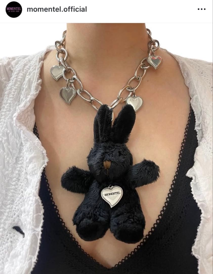 アクセサリー MOMENTEL Black Rabbit Necklace litmus