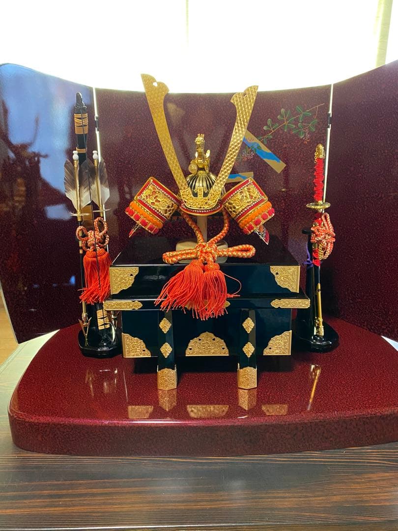 【猫みい専用】 伝統的 五月人形 赤金