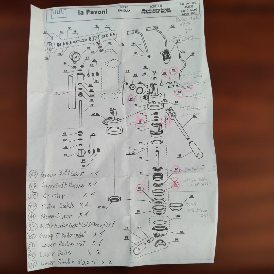 Pavoni Europiccola エスプレッソマシン