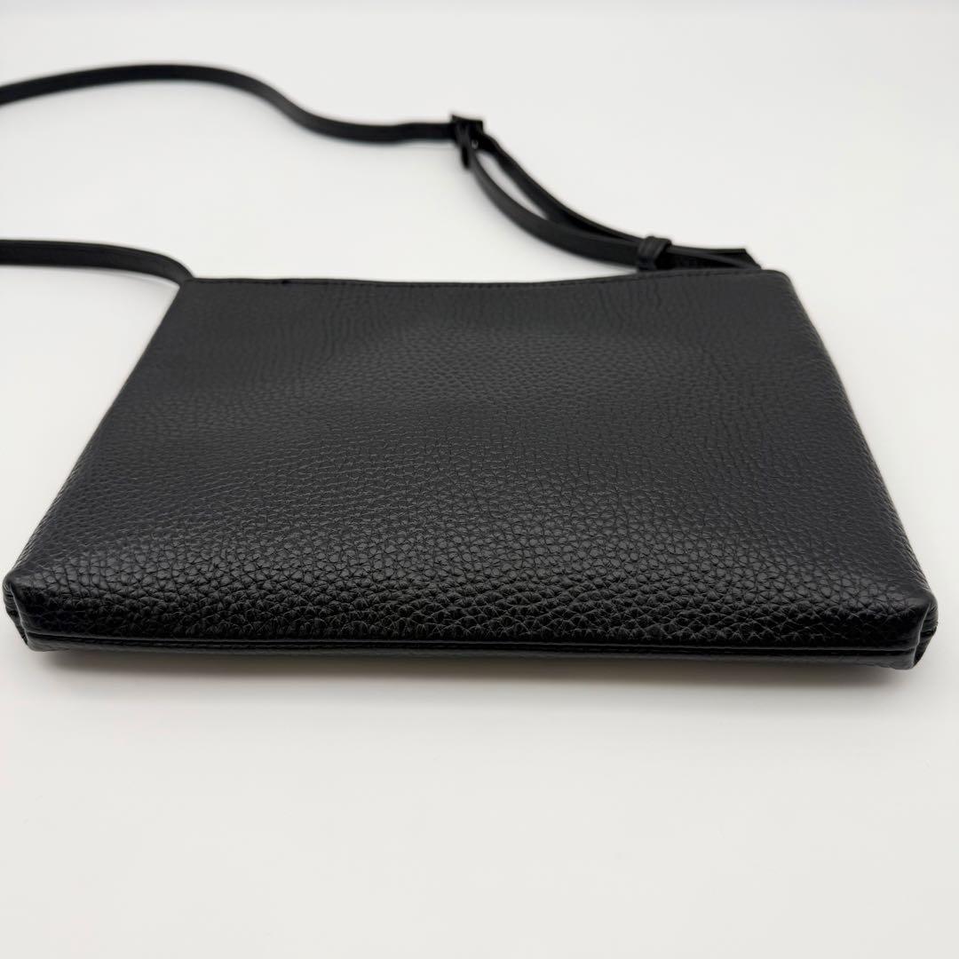 【極美品】HushTug サコッシュ ショルダーバッグ レザー 調整可 ブラック