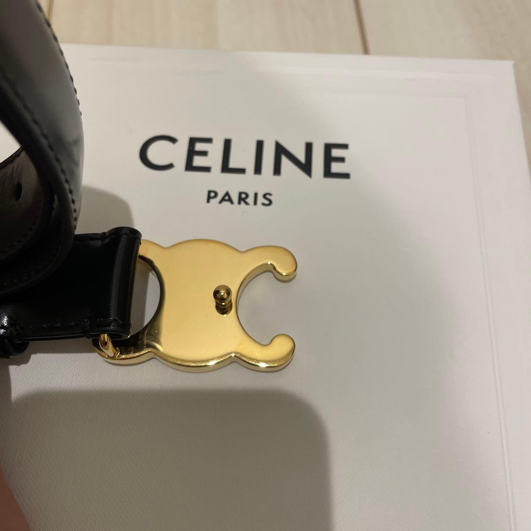 CELINE トリオンフ レザー ベルト 80cm