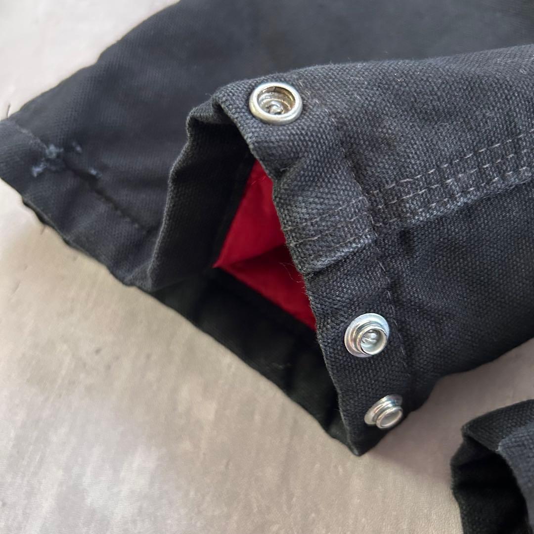 P275【裏地キルティング】【ダブルニー】カーハート オーバーオール 黒 ダック