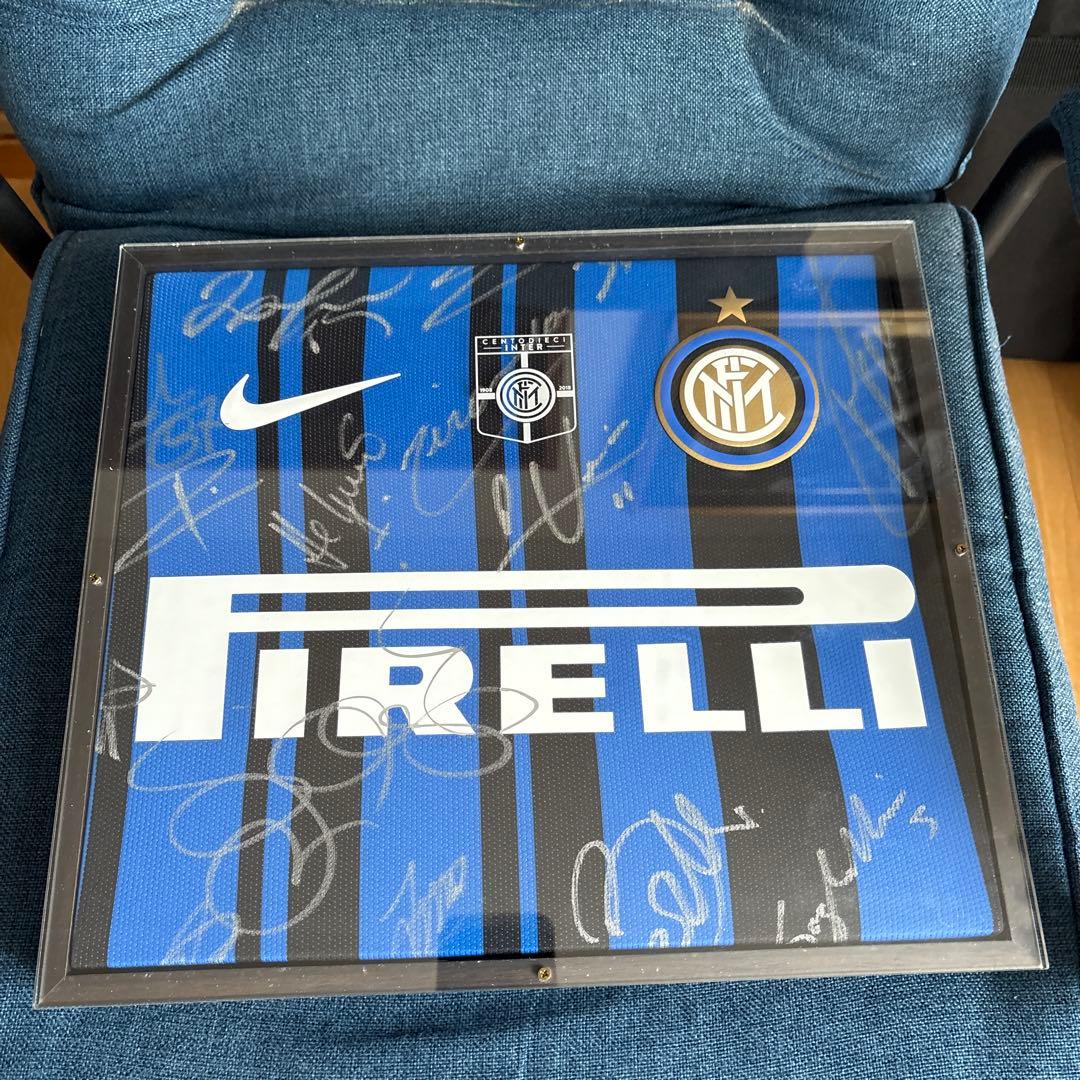 し*ん様 サッカー　ユニフォーム　インテル　2017-2018 サイン入り限定モ