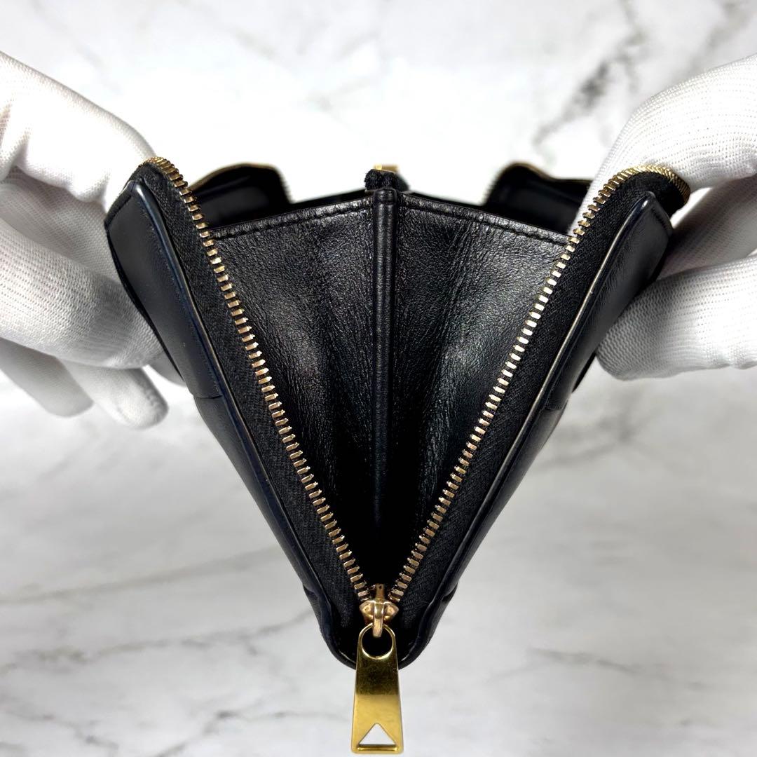 BOTTEGA VENETA 長財布 カセット ジップアラウンドウォレット　黒