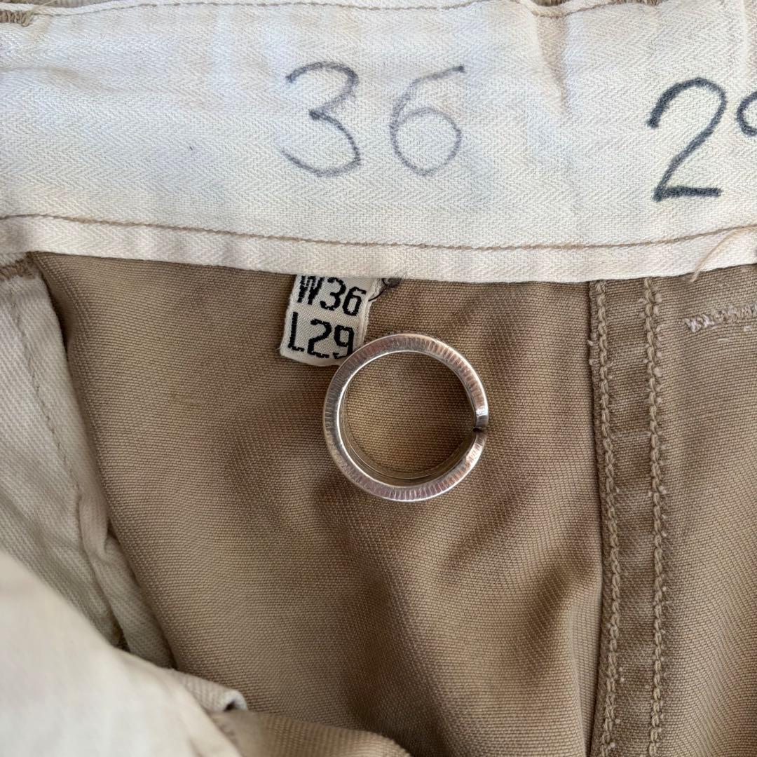 40s USARMY M-45 45カーキ チノ W36L29 両玉縁 巻縫い