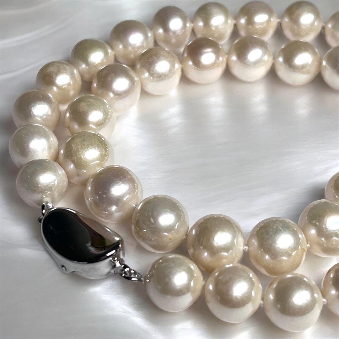 テリ強◆大珠◆本真珠 9.1-10.2㎜ ネックレス 925刻印