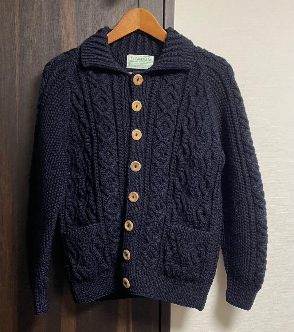 INVERALLAN⭐︎ネイビー⭐︎3A⭐︎ケーブルニットセーター⭐︎メンズM程度