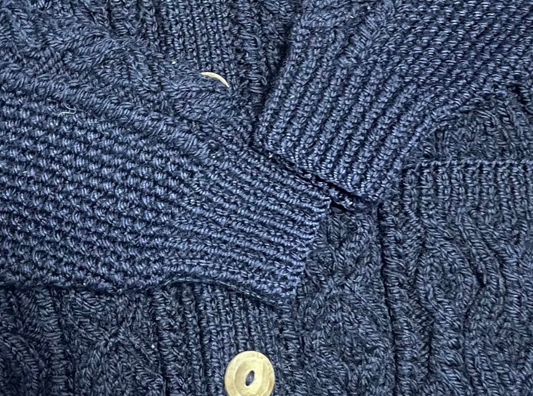 INVERALLAN⭐︎ネイビー⭐︎3A⭐︎ケーブルニットセーター⭐︎メンズM程度