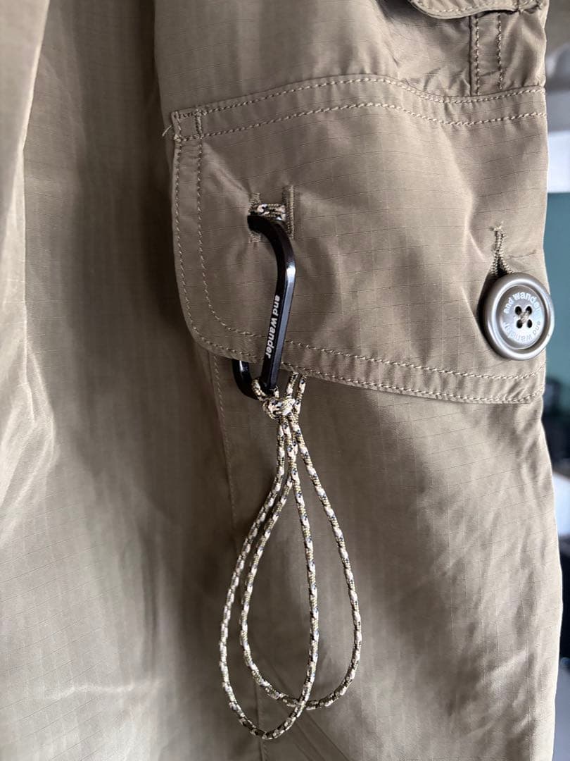 and Wander アンドワンダー オーバーサイズカーゴパンツ L