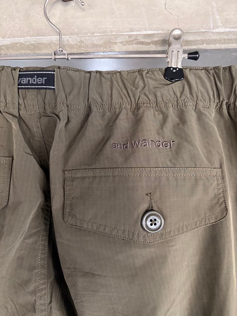 and Wander アンドワンダー オーバーサイズカーゴパンツ L