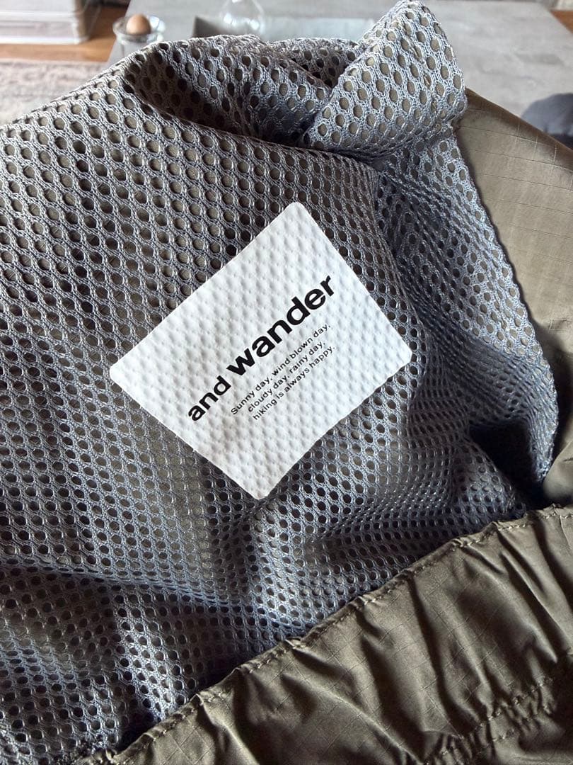 and Wander アンドワンダー オーバーサイズカーゴパンツ L