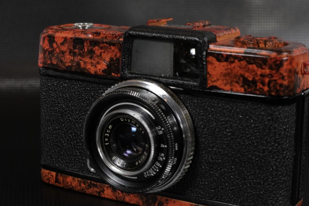 OH済 OLYMPUS PEN S F2.8 一点物 マーブルカスタム