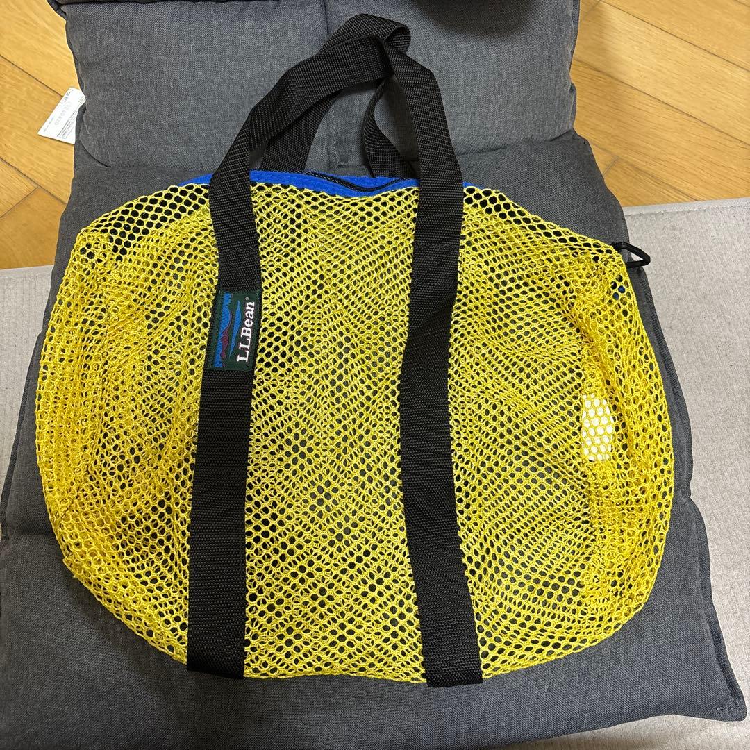L.L.BEAN メッシュ ダッフルバック ビンテージ イエロー　エルエルビーン