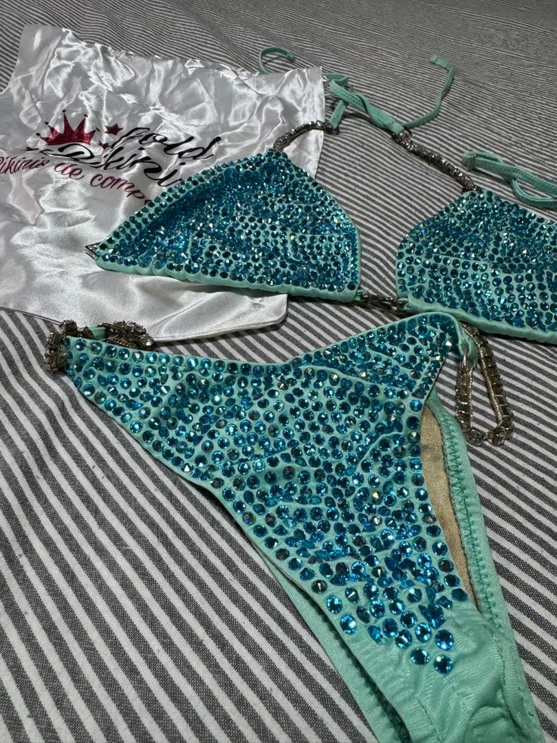 ビーズ装飾 大会ビキニ gold bikini FWJ