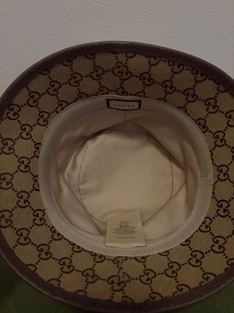 GUCCI GGキャンバス フェドラハット M58cm ￼