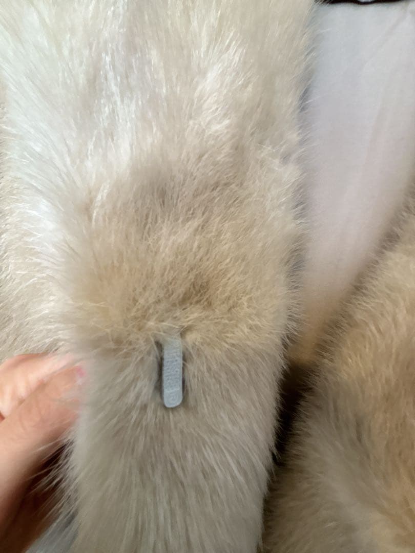 本物毛皮 リアルファーコート 天然毛皮 ラビット系 茶系 ボリューム◎