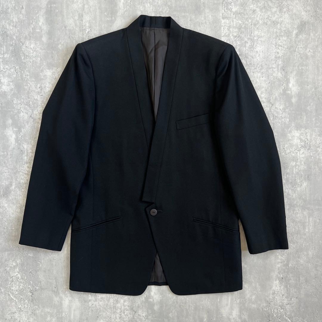 極美品　80s　イッセイミヤケメン　筆タグ期　アーカイブ　ノーカラージャケット