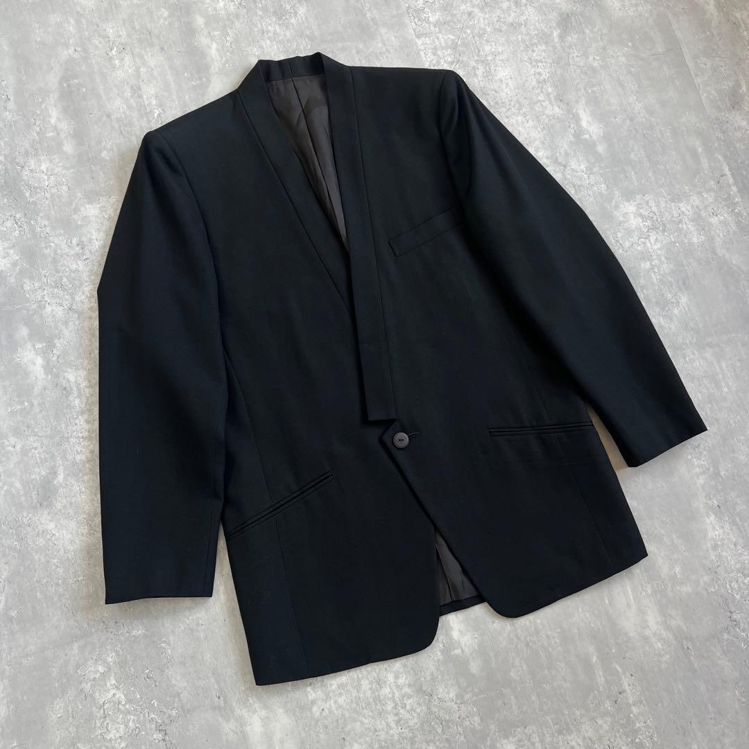 極美品　80s　イッセイミヤケメン　筆タグ期　アーカイブ　ノーカラージャケット