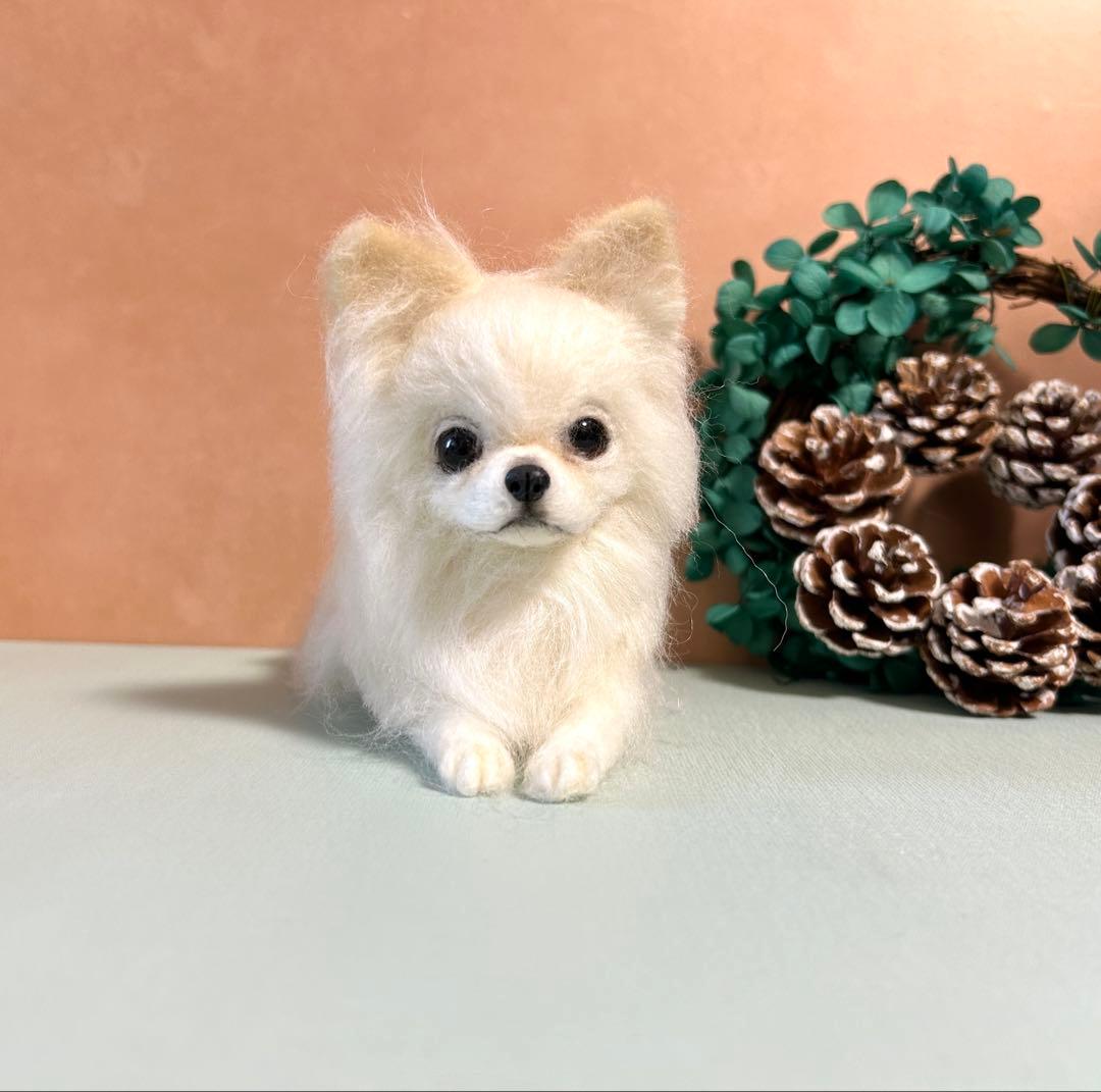 羊毛フェルト　おすましチワワ