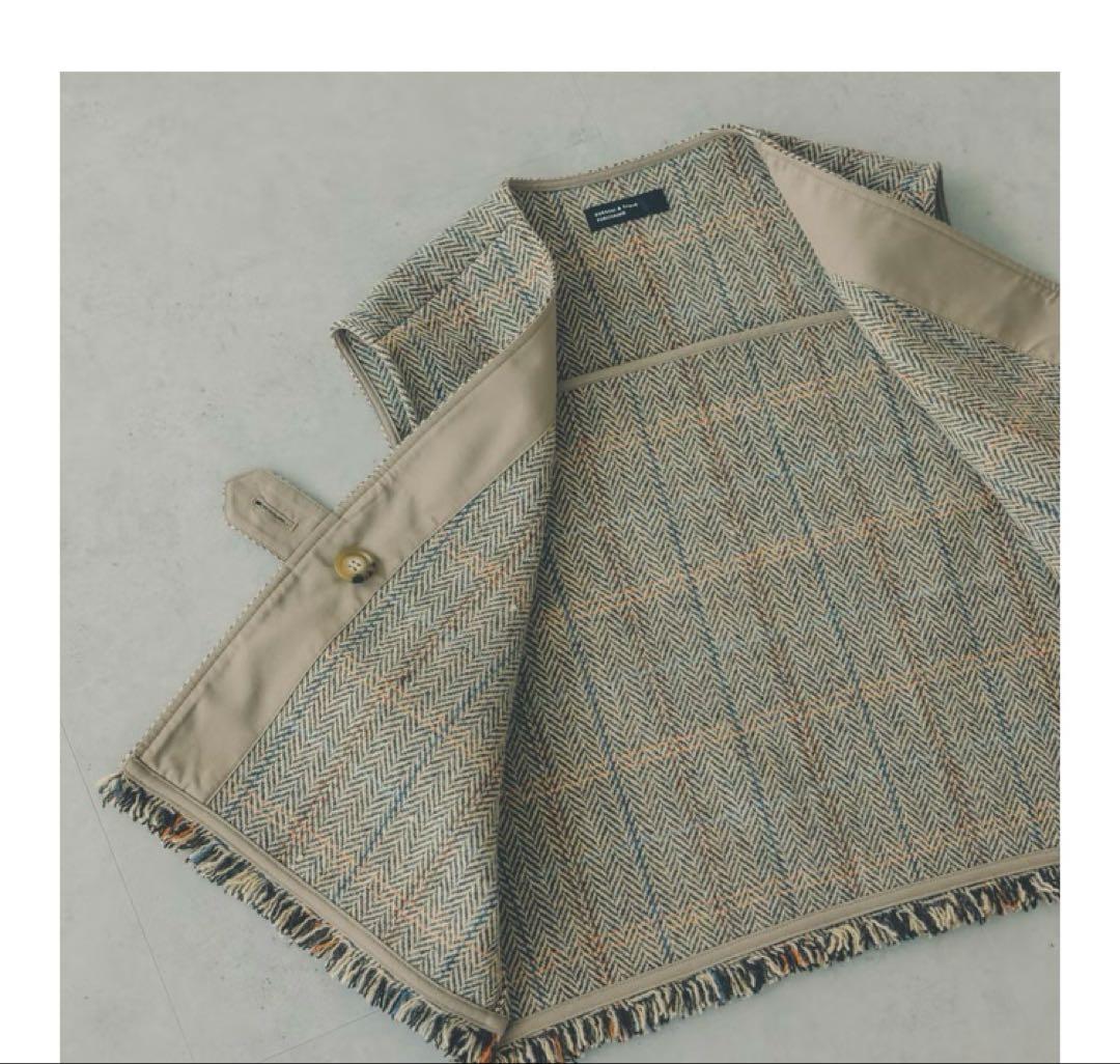 【新品 未開封】ヘリンボーン柄のウールベスト / よしいちひろさんコラボ