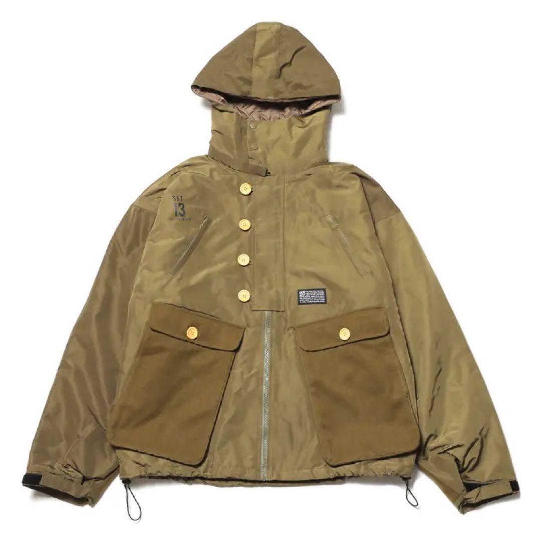 ODD MILITARY-JKT カーキ フード付きミリタリージャケット