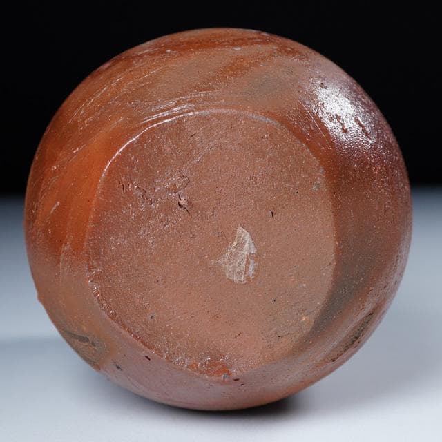 藤原雄　備前緋襷茶入　共箱　仕覆付　人間国宝　茶道具　濃茶