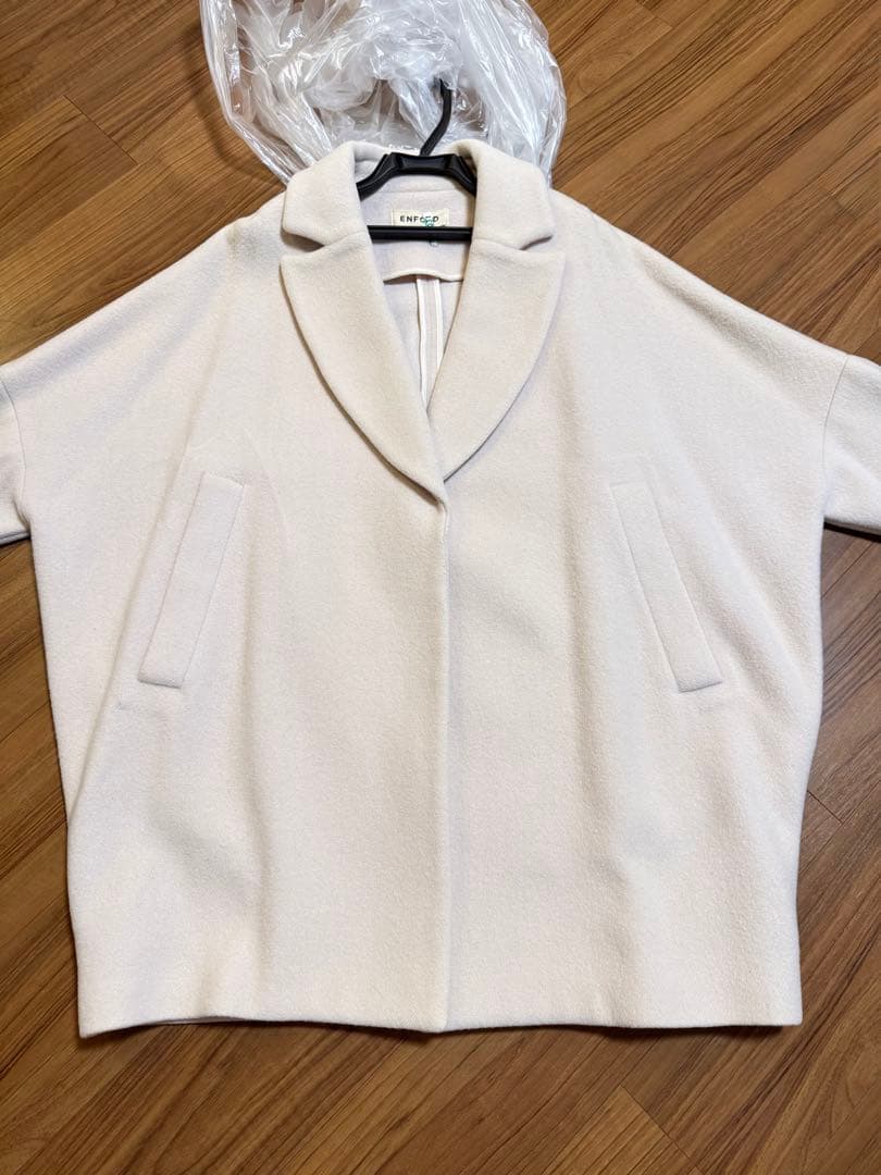 【ENFOLD/エンフォルド】ショートビーバーBOXコクーンコート