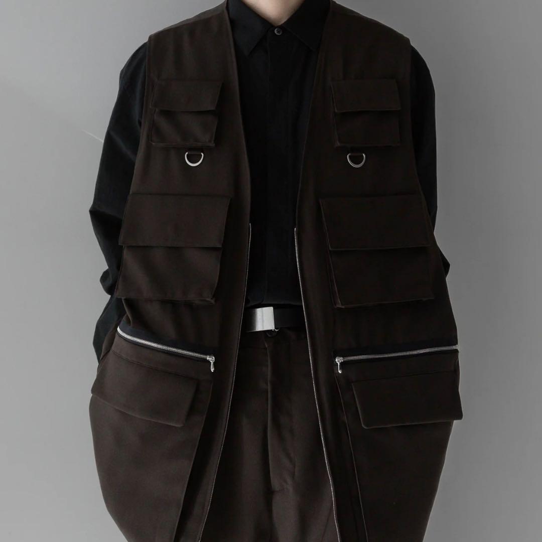 美品stein Oversized Multi Pocket Vest ブラック