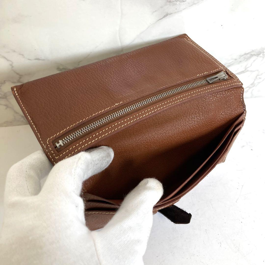 《正規品》HERMES エルメス べアンスフレ レザー ブラック 黒 長財布