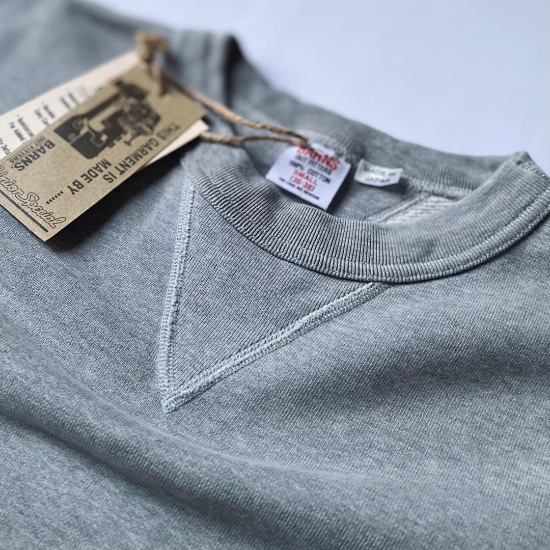 新品 BARNS ユニオンメイド クルーネックスウエット　日本製 JAPAN