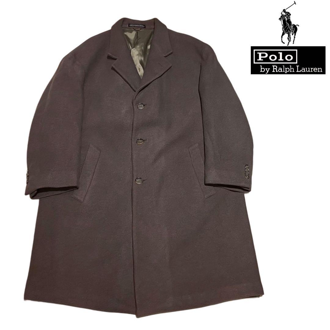 2000s ラルフローレン ウールコート ココアブラウン L ビンテージ