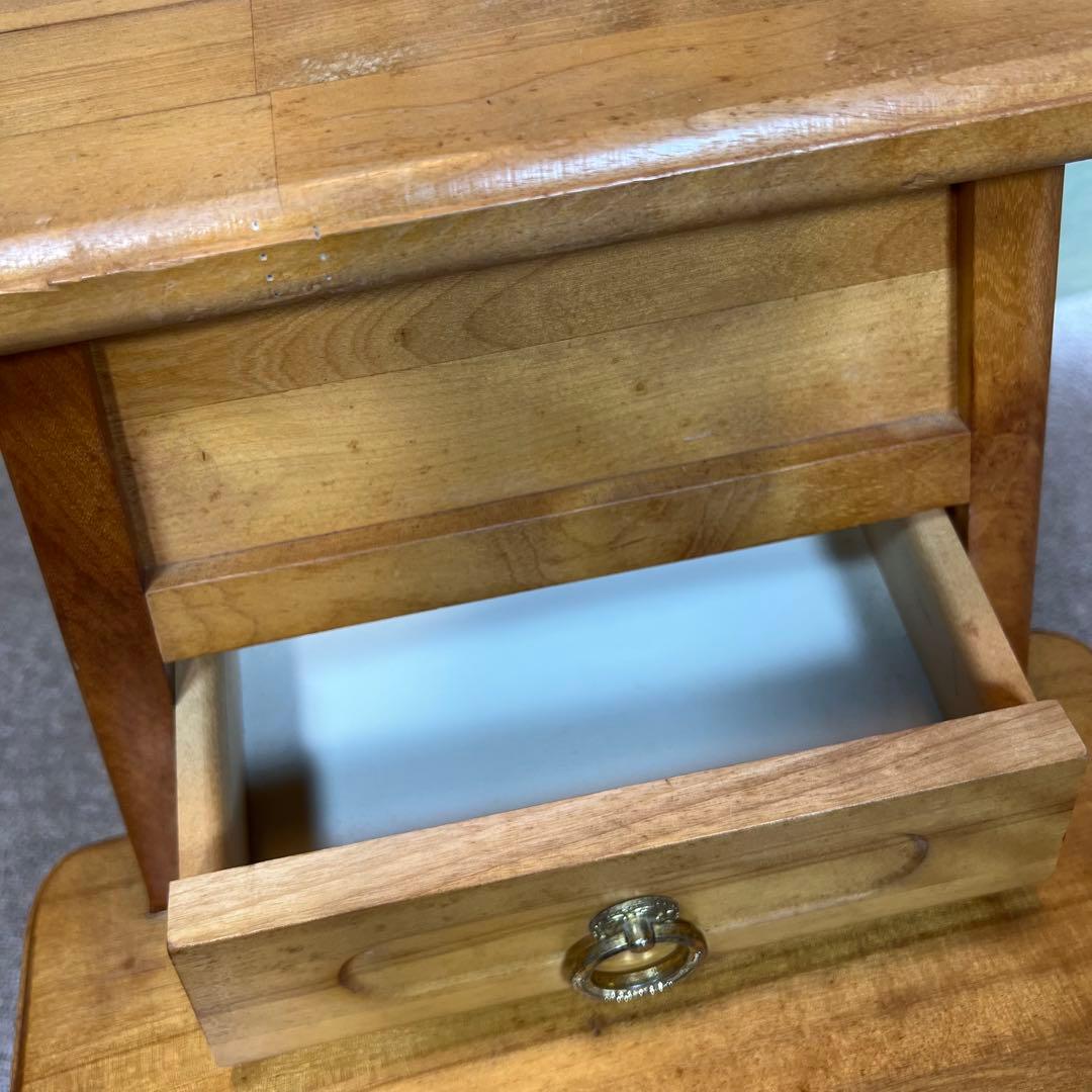 踏み台 引き出し付き 木製 スツール 収納 アンティーク