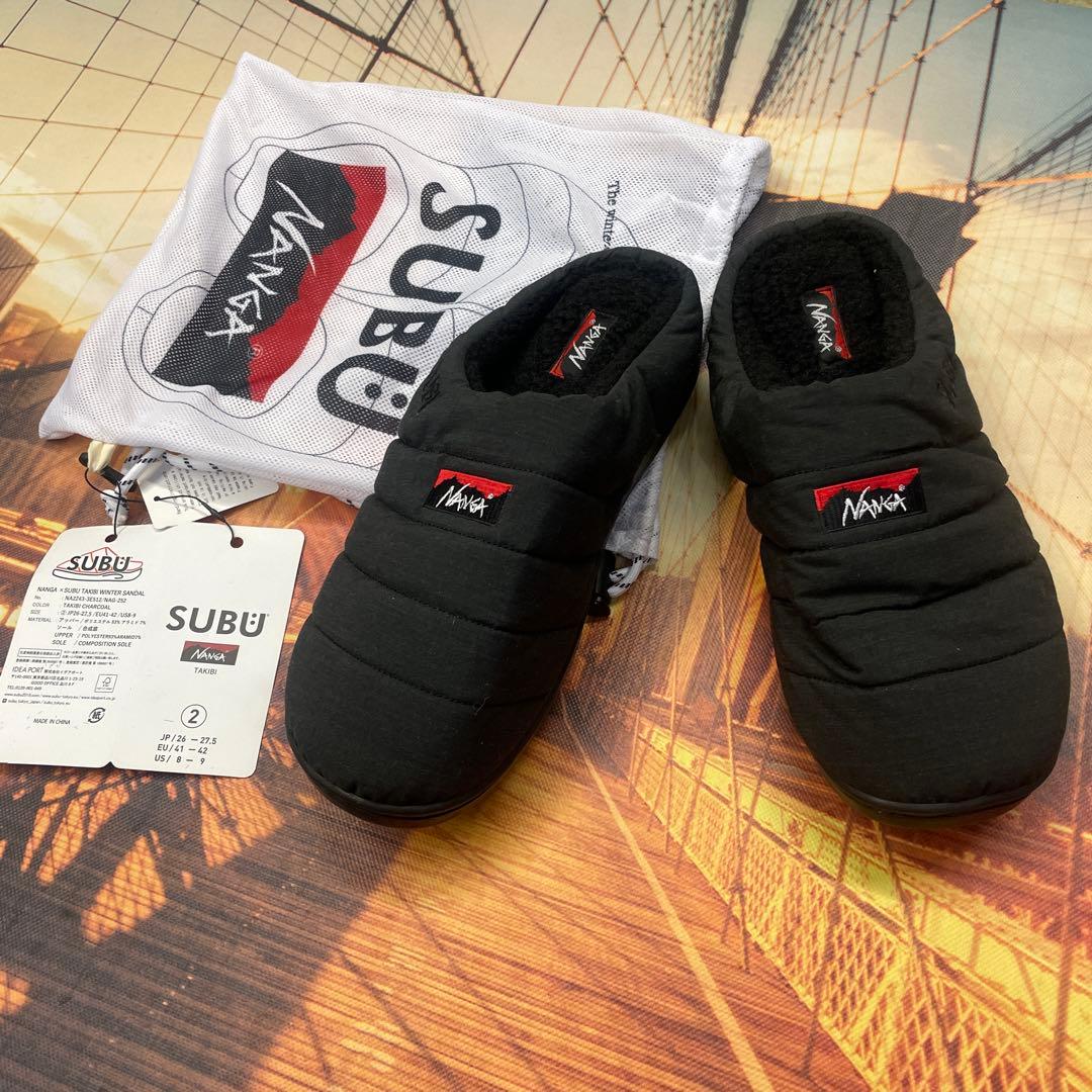SUBU ナンガ スブ コラボ TAKIBI タキビ 裏ボア ウィンターサンダル