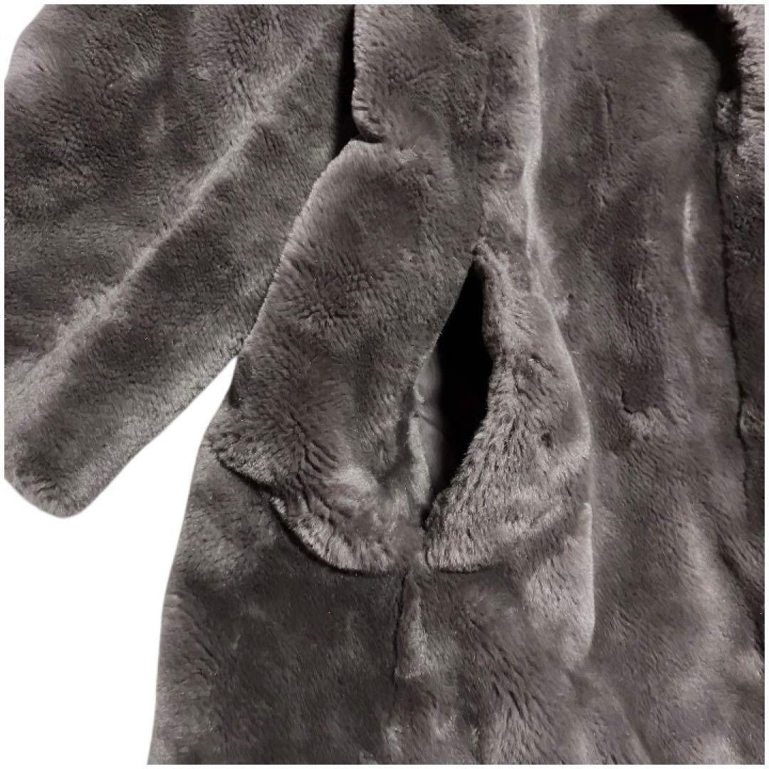 ウィムガゼット ノーカラー　エコファー　コート ボア ジャケット　ショートテディ