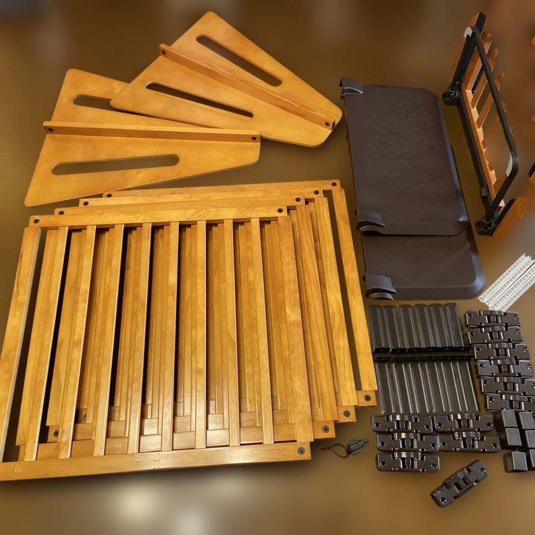 日本育児 木製 パーテーション FLEX-W 400 ブラウン ベビーゲート