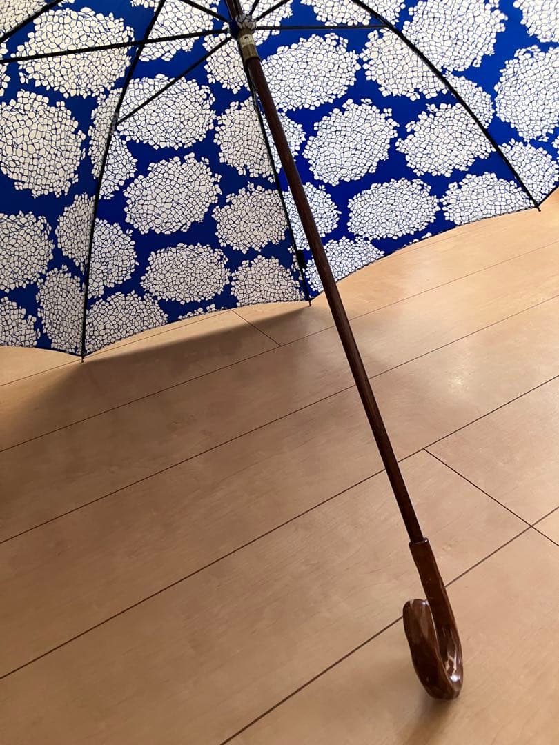 【イイダ傘店】 雨傘 あじさい アオ