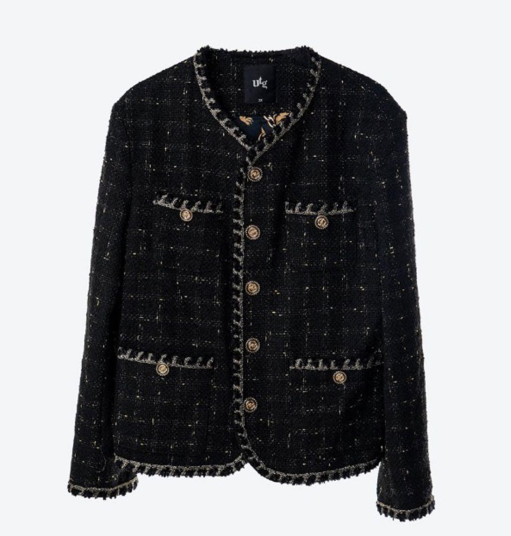 UNTAGE ツイード　ジャケット　ブラック、ゴールド　韓国