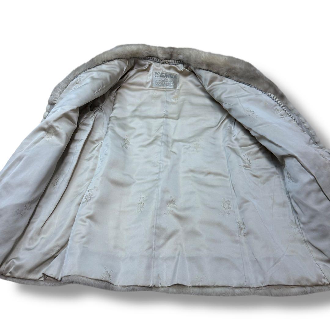 エンバ　1641 サファイヤミンク　毛皮 ファーコート EMBA シルバー