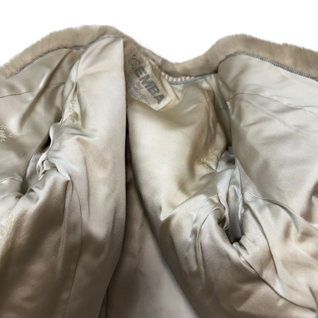 エンバ　1641 サファイヤミンク　毛皮 ファーコート EMBA シルバー