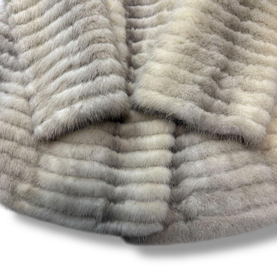 エンバ　1641 サファイヤミンク　毛皮 ファーコート EMBA シルバー