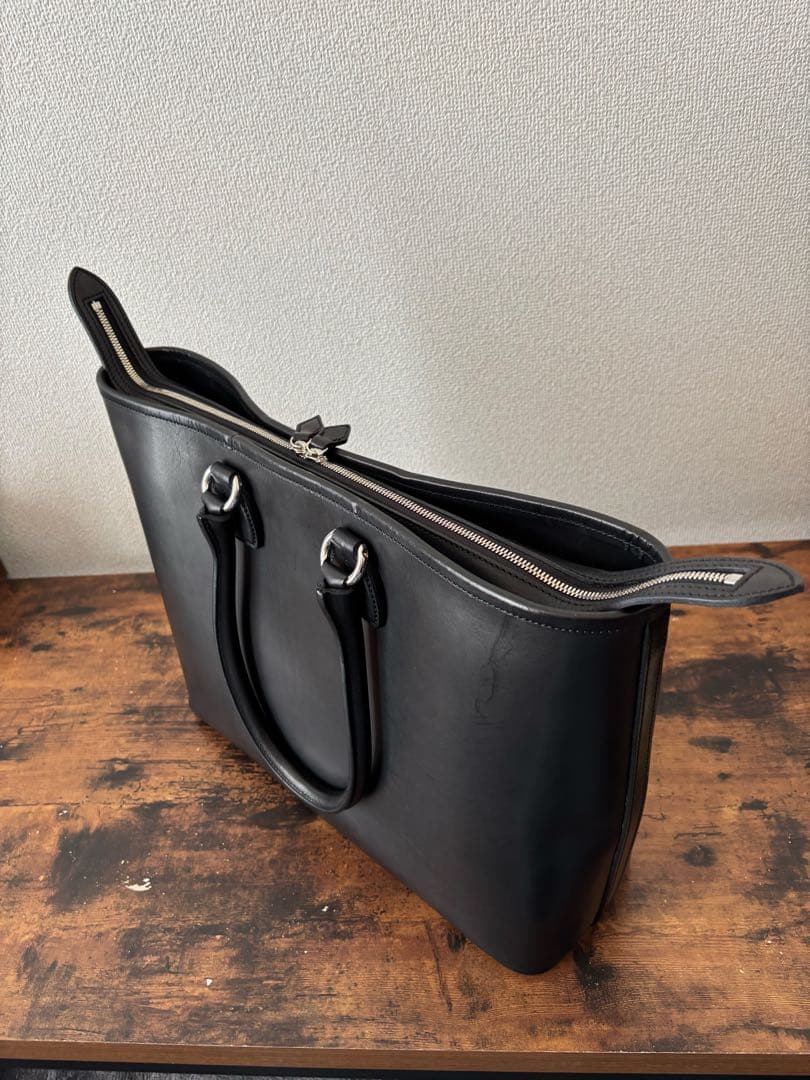 【万双】双鞣和地トートバッグほぼ未使用　ブラック