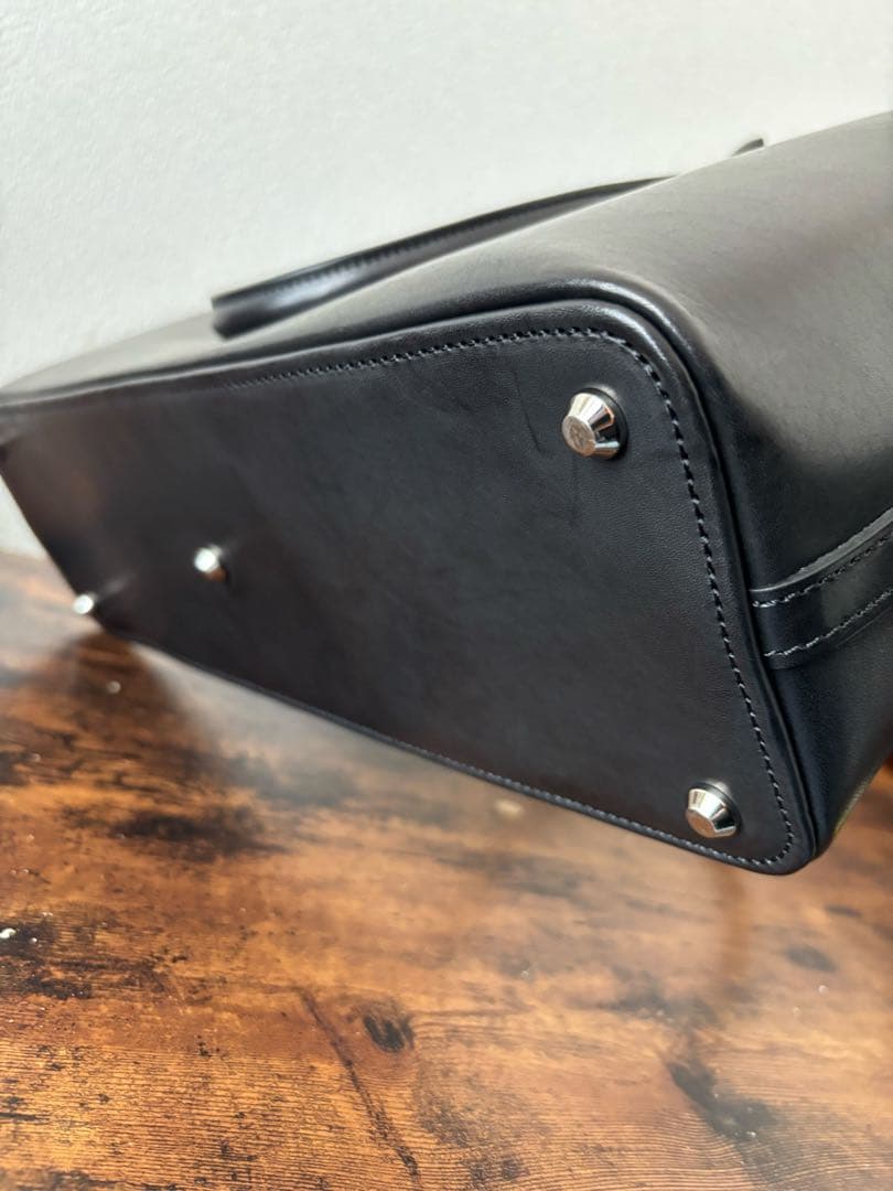 【万双】双鞣和地トートバッグほぼ未使用　ブラック